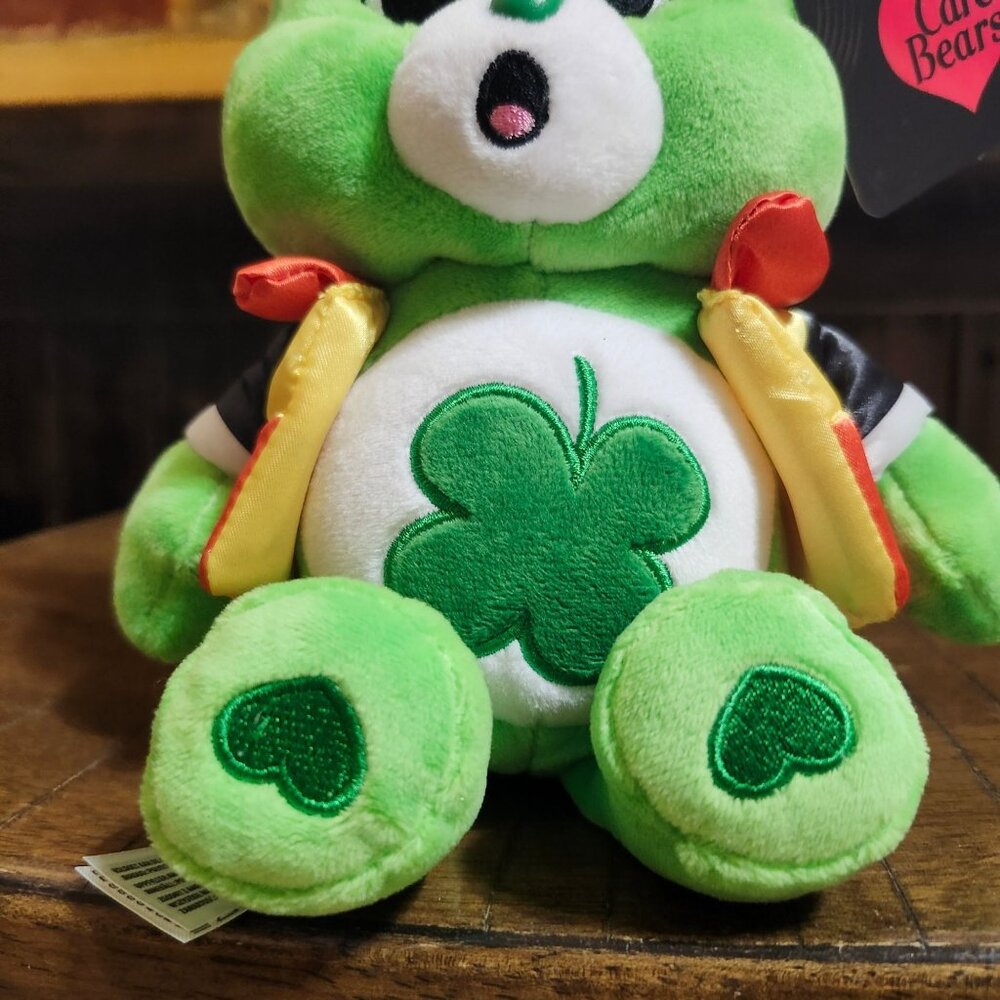 Care Bears × Stranger Things Fun Size Plush 9" Good Luck Bear Will Netflix - Picture 3 of 7